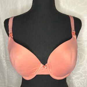 MOTHERHOOD INTIMATES salmon colored nursing bra. Size 38 D.